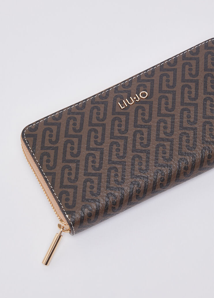 Large monogram wallet dark brown Liu Jo - large image number 2