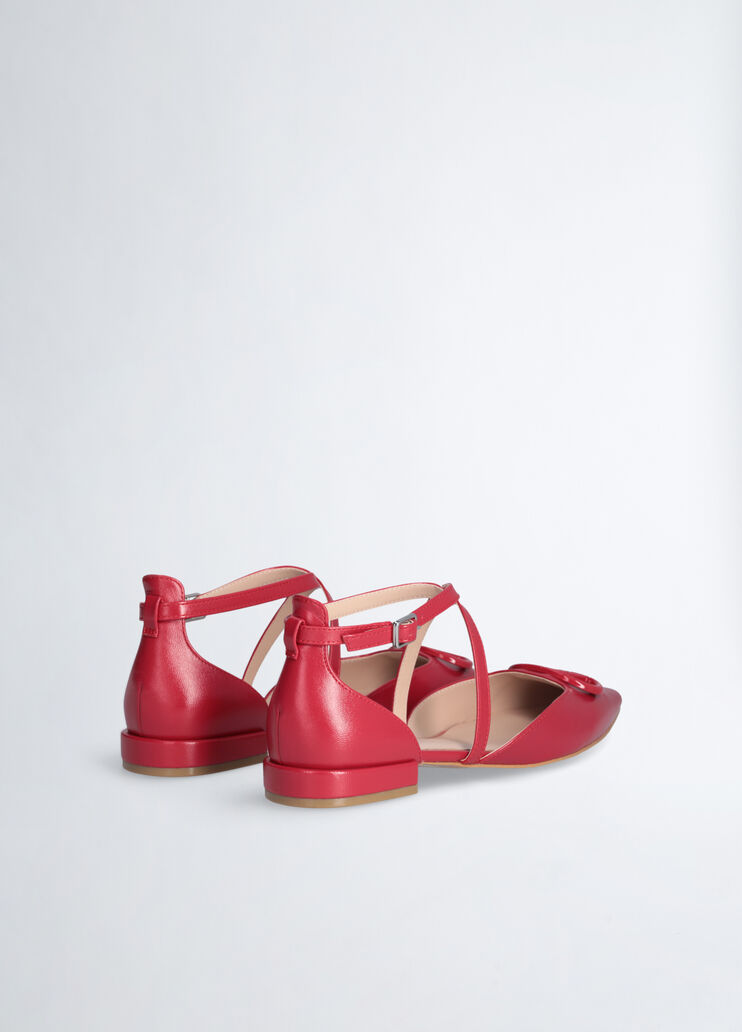 Red ballet flats with maxi-logo red Liu Jo - large image number 3 Red ballet flats with maxi-logo red Liu Jo - large image number 3