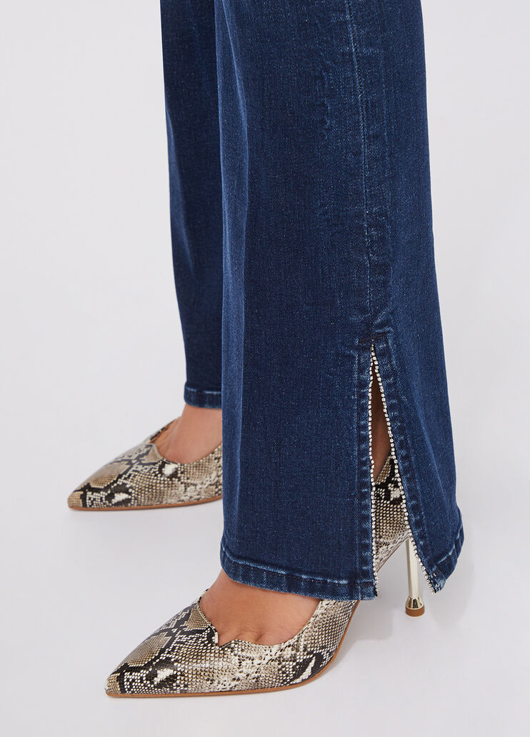 Flare-Jeans mit hohem Bund Dunkles Denimblau Liu Jo - large image number 4