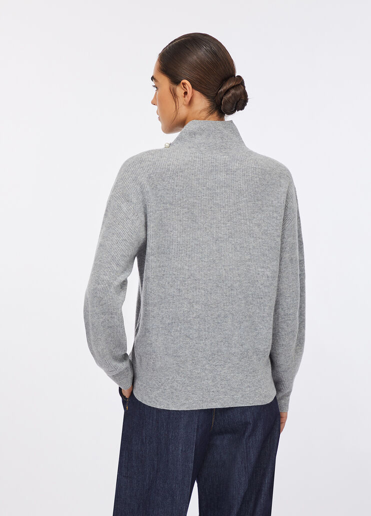 Pull en laine et cachemire gris Liu Jo - large image number 1