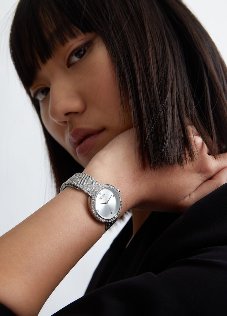 Steel watch with diamantés silver Liu Jo - large image number 0 Steel watch with diamantés silver Liu Jo - large image number 0