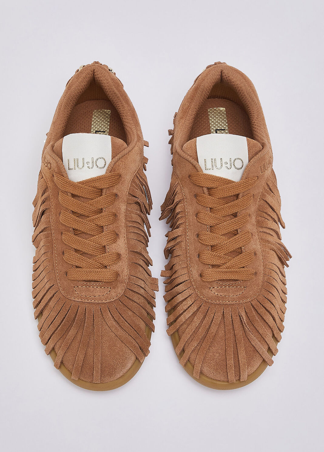 Suede Fringe Sneakers dark beige Liu Jo - large image number 3