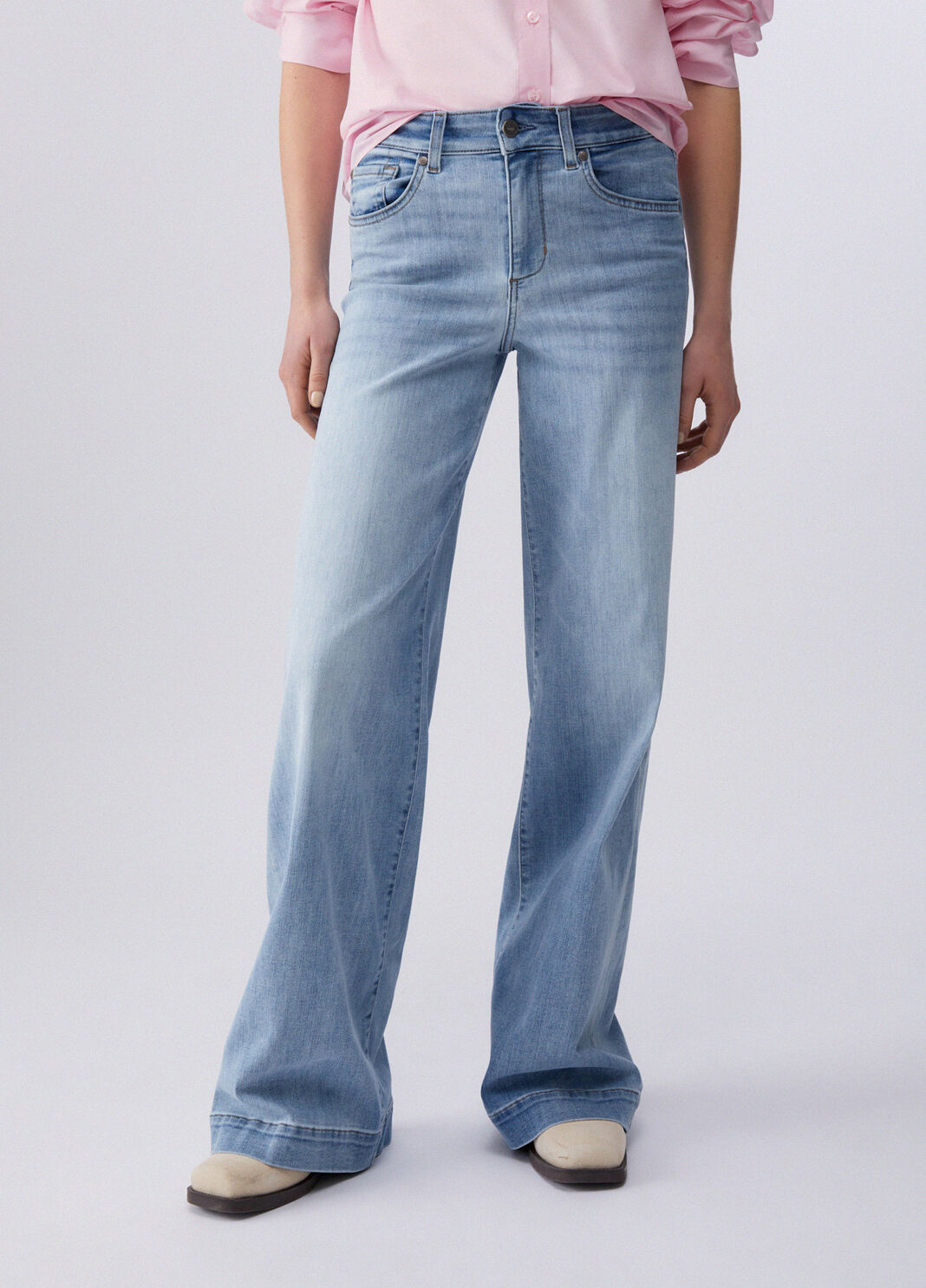 Flare-Jeans mit Strass Denim Liu Jo - large image number 0