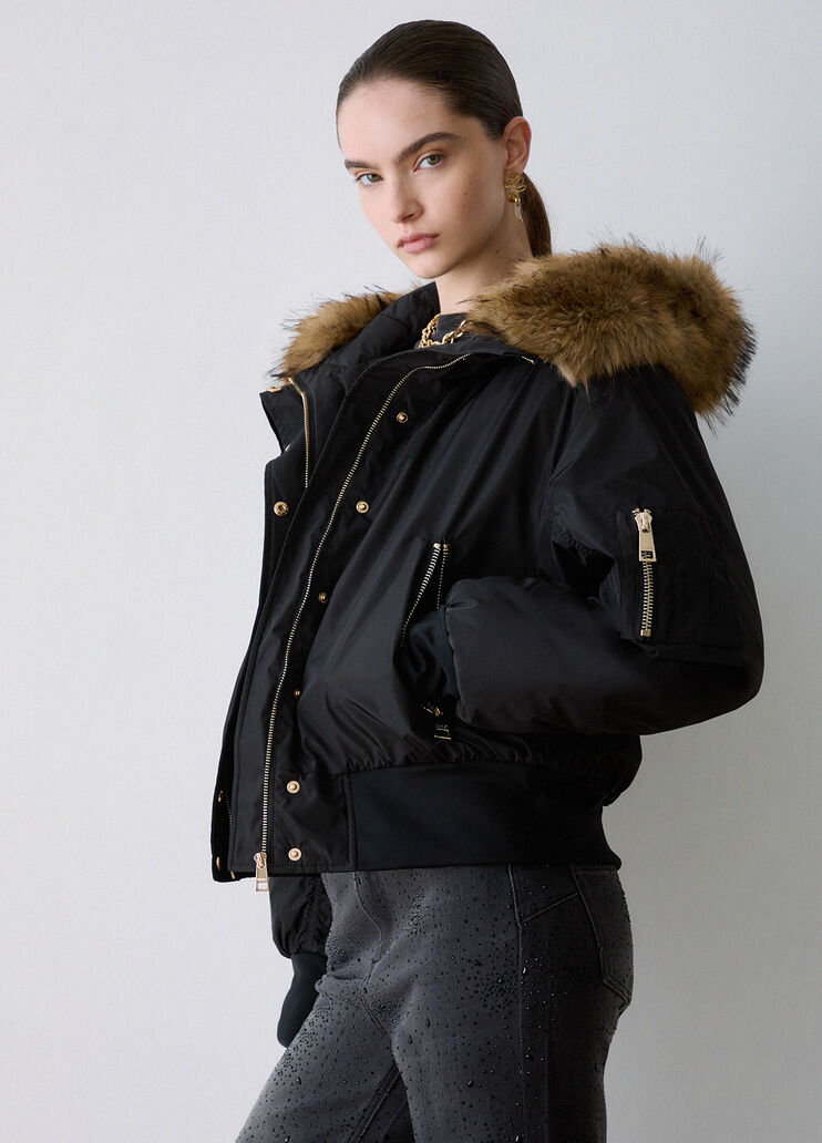 Hooded Bomber Jacket black Liu Jo - medium