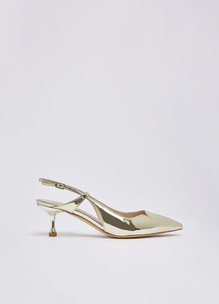 Slingback in laminato a specchio oro chiaro Liu Jo - medium