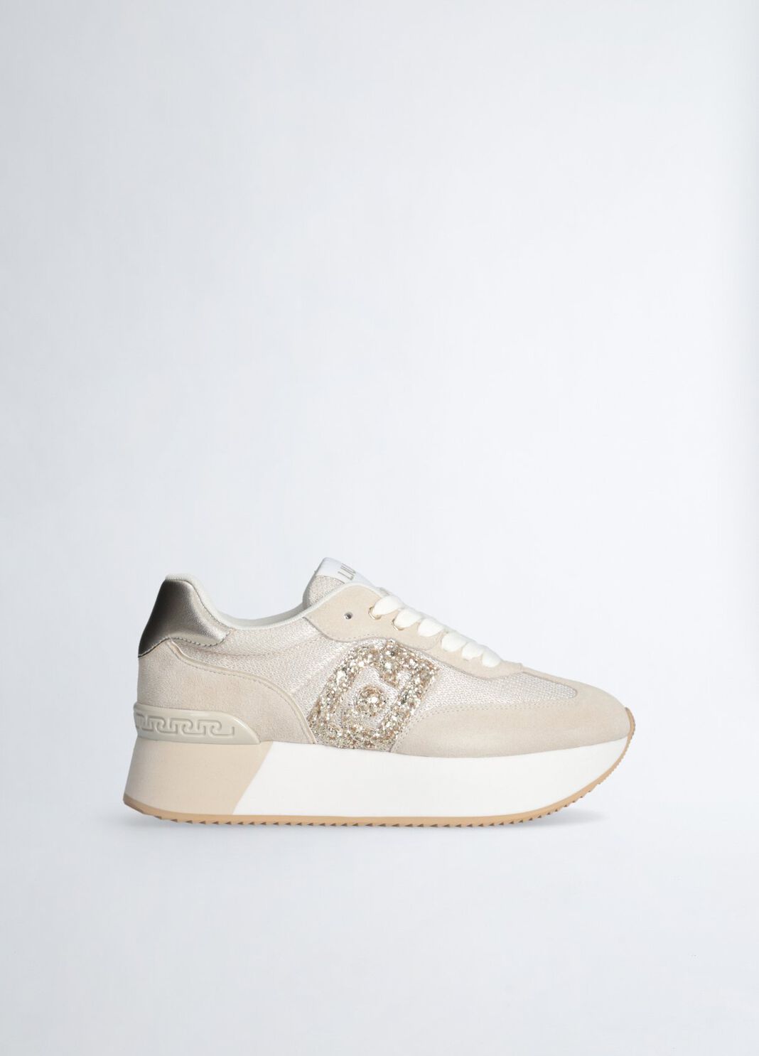 Zapatillas con logotipo purpurina beige Liu Jo - large image number 1