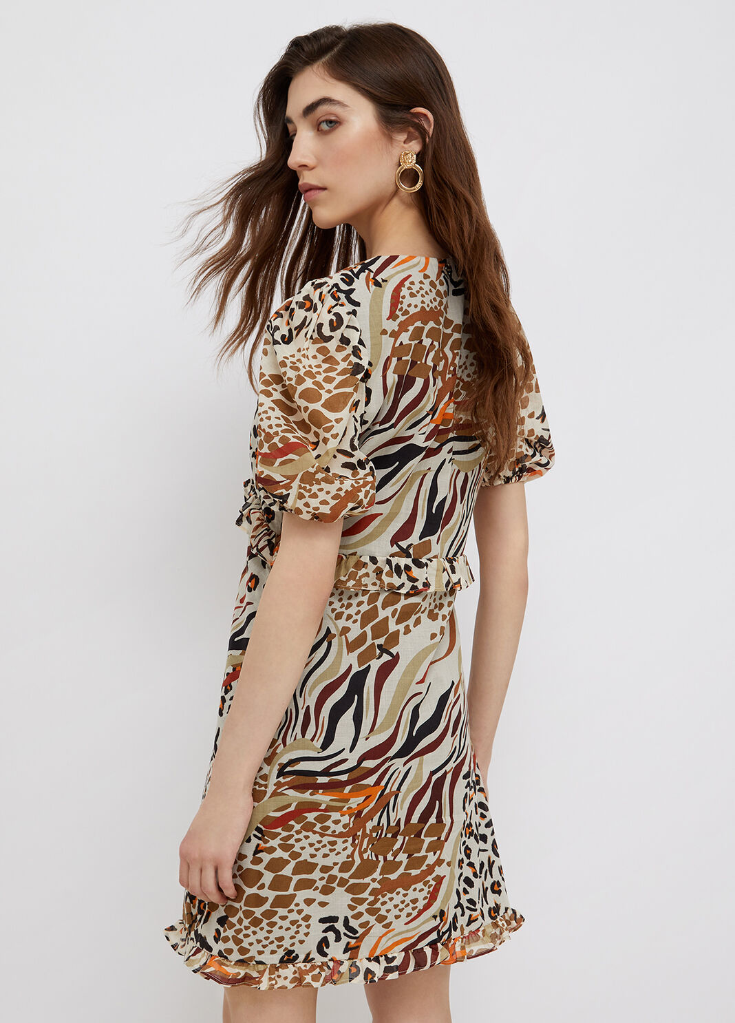 Animal print short dress leopard print Liu Jo - large image number 1