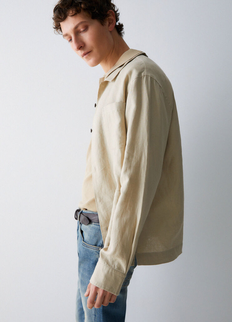 Leichte Jacke aus reinem Leinen Beige Liu Jo - medium