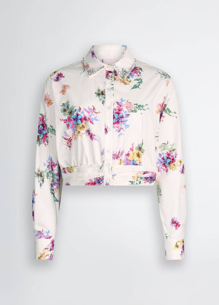 Floral shirt white with flowers Liu Jo - large image number 6 Floral shirt white with flowers Liu Jo - large image number 6