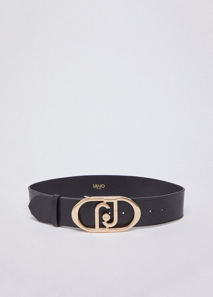 Leather bustier belt black/gold Liu Jo - medium
