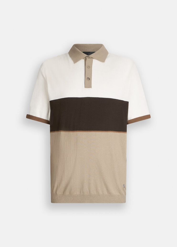 Polo en maille de coton et soie marron Liu Jo - large image number 6 Polo en maille de coton et soie marron Liu Jo - large image number 6