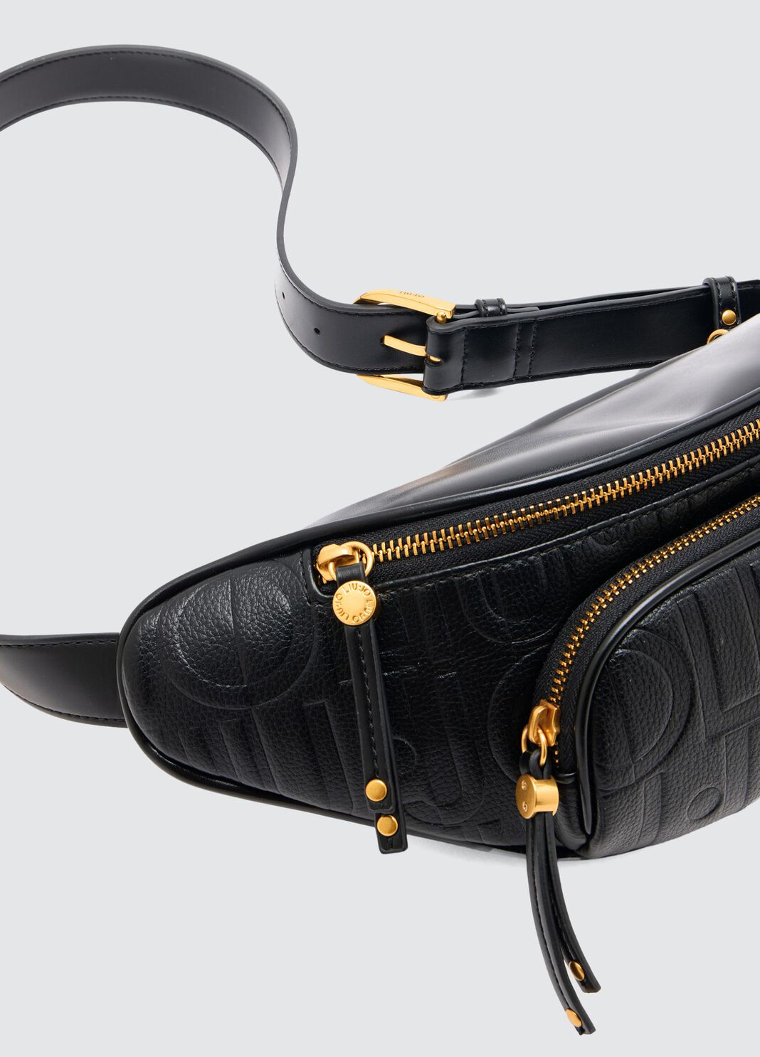 Sac banane foulonn&eacute; avec logo noir Liu Jo - large image number 5