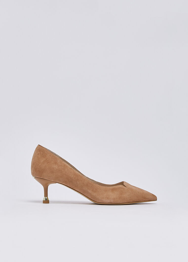D&eacute;collet&eacute; in camoscio con tacco basso cammello Liu Jo - medium