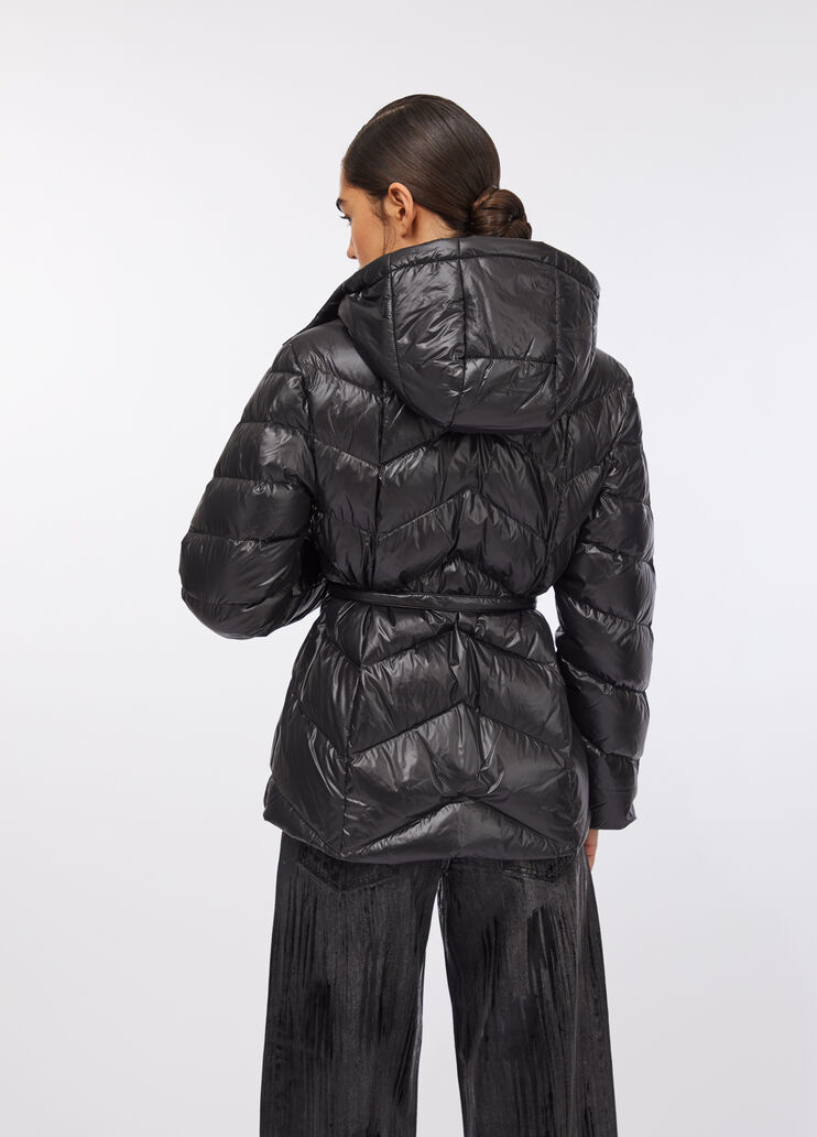 Пуховик с капюшоном черный Liu Jo - large image number 1