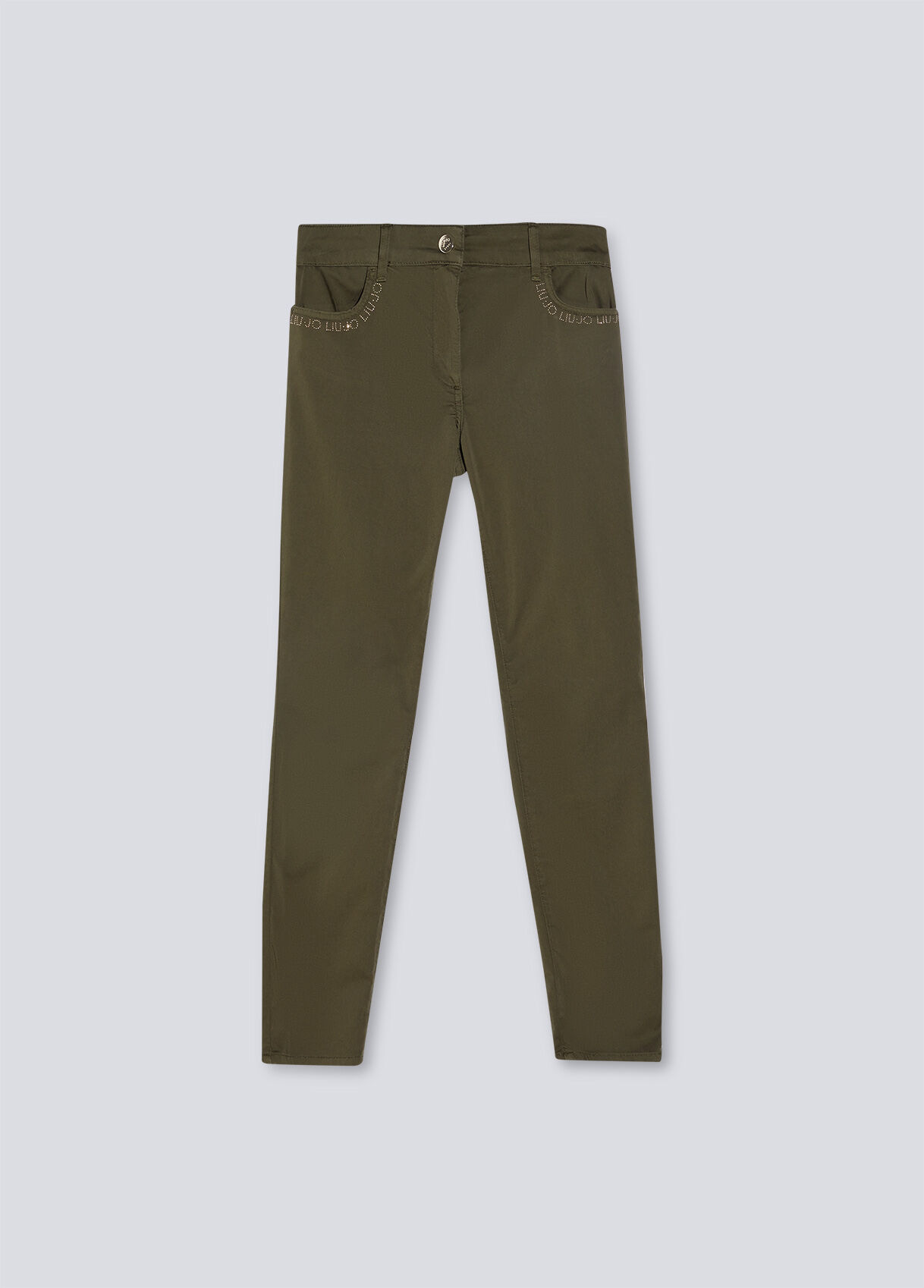 Trousers with gemstones
