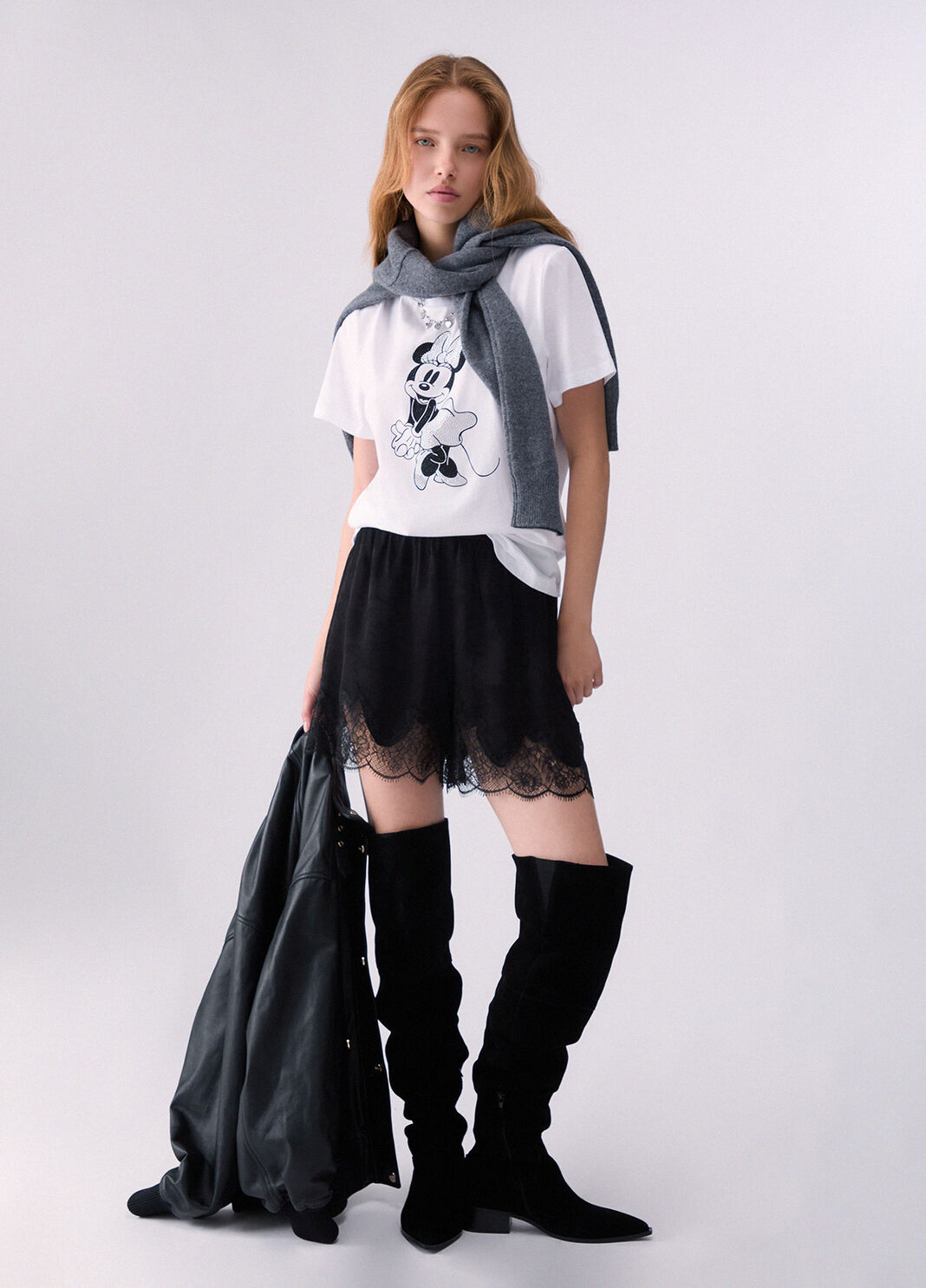 T-shirt with print white/B&W Miss Mouse print Liu Jo - large image number 5