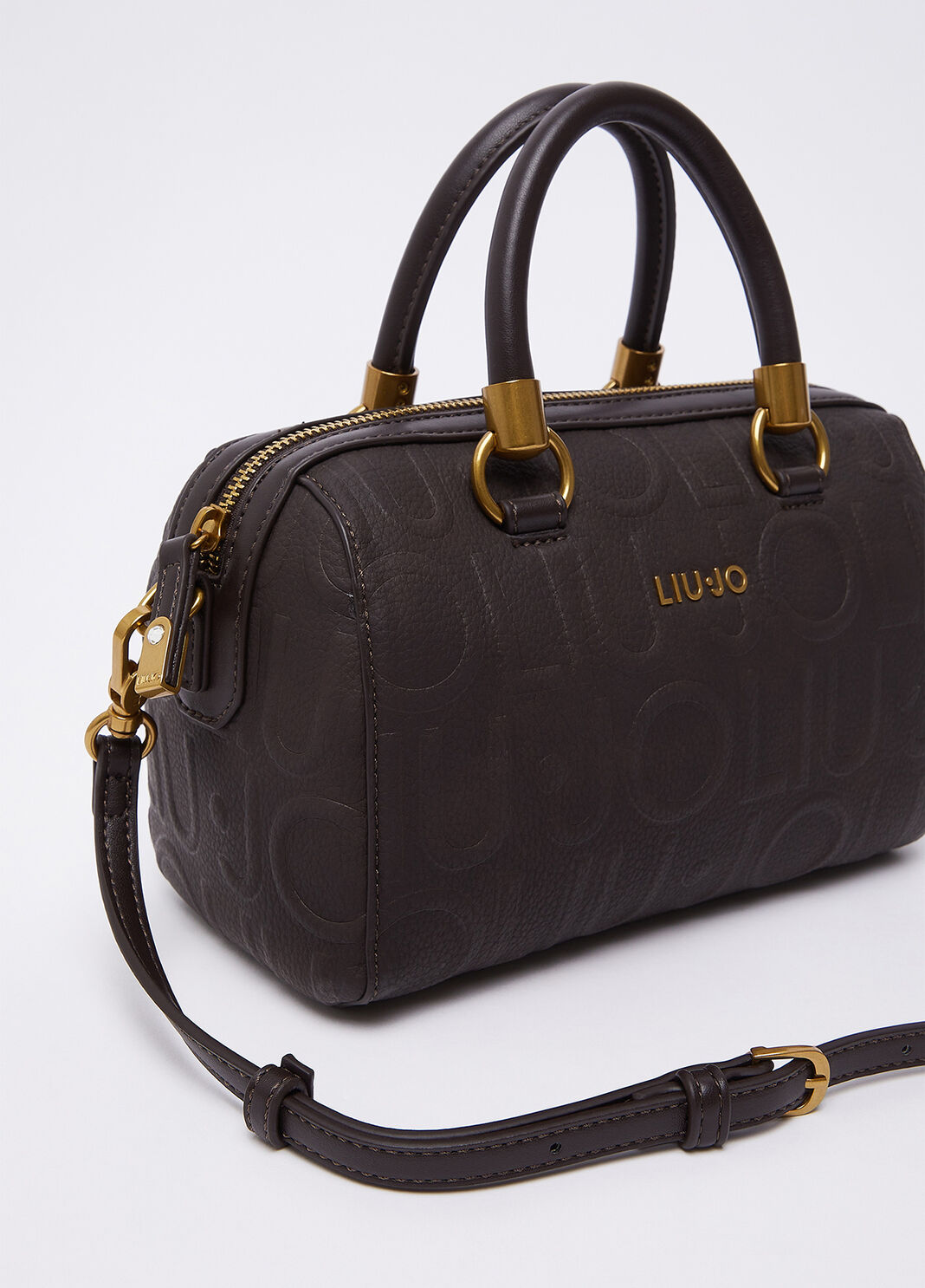 Small handbag with logo dark brown Liu Jo - large image number 4