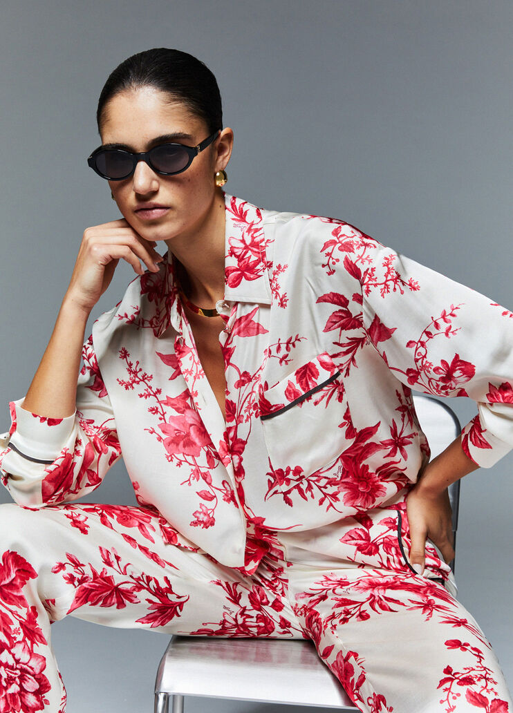 Printed satin shirt red Liu Jo - medium