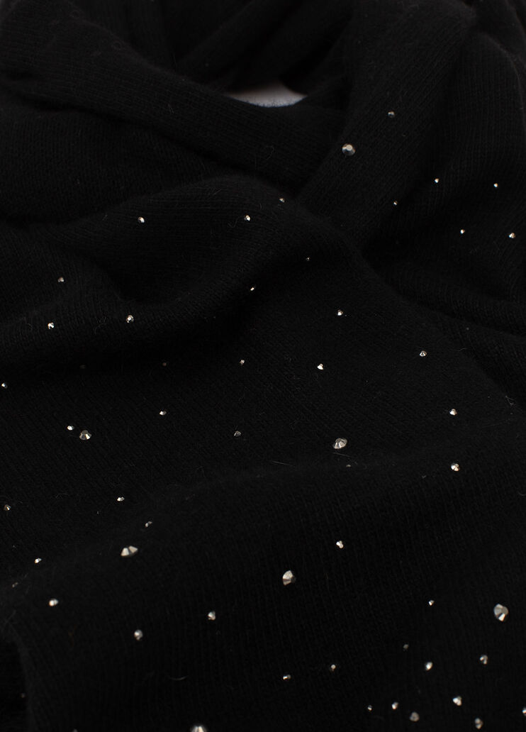 Scarf with gemstones Black Liu Jo - large image number 2