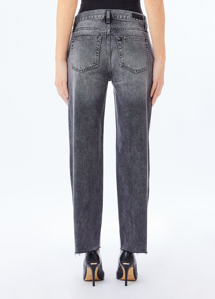 Gerade geschnittene Jeans mit Strass Denim-Schwarz Liu Jo - medium