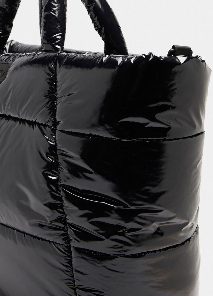 Shopping bag media matelassé nero Liu Jo - large image number 4