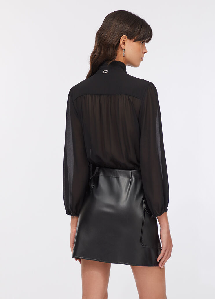 Short dress with bow detail black Liu Jo - large image number 1