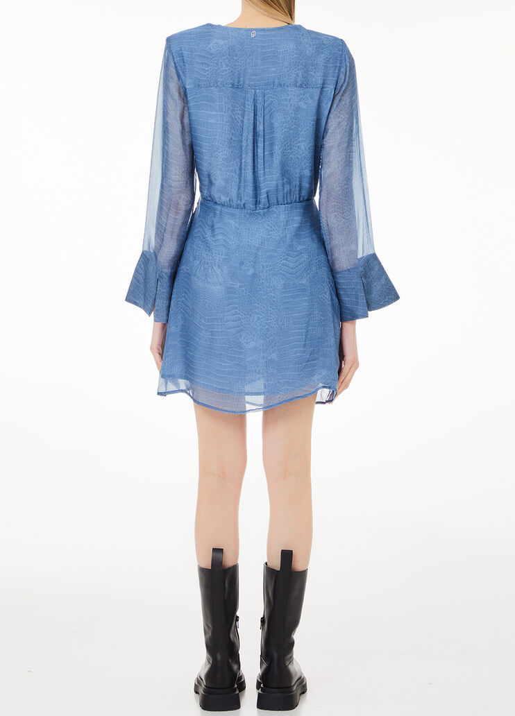 Vestido de seda estampada azul claro Liu Jo - large image number 1 Vestido de seda estampada azul claro Liu Jo - large image number 1