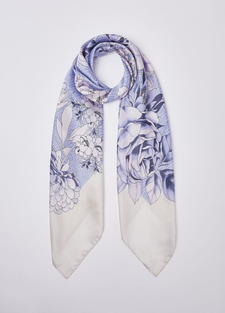 Foulard grande a fiori azzurro Liu Jo - medium