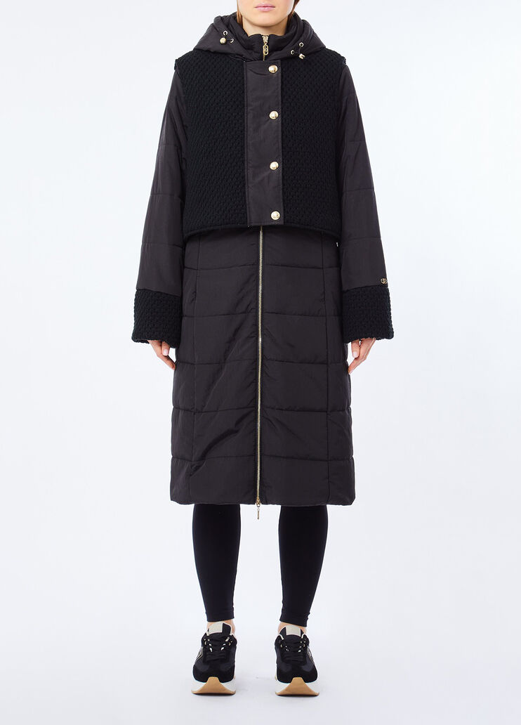 Long padded jacket with hood black Liu Jo - medium