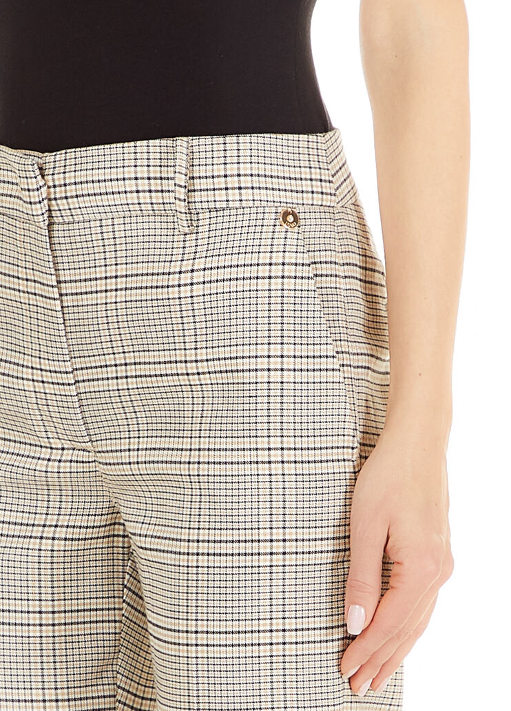 Tailored cropped trousers natural check Liu Jo - large image number 2 Tailored cropped trousers natural check Liu Jo - large image number 2