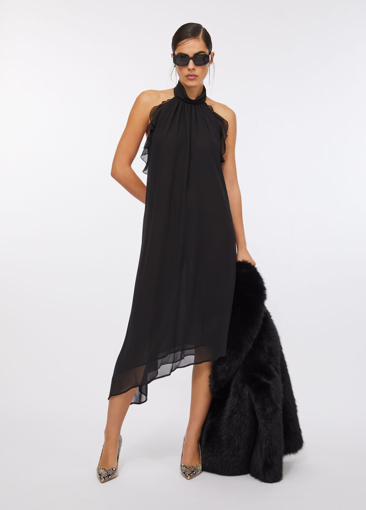 Abito elegante con rouches nero Liu Jo - large image number 5