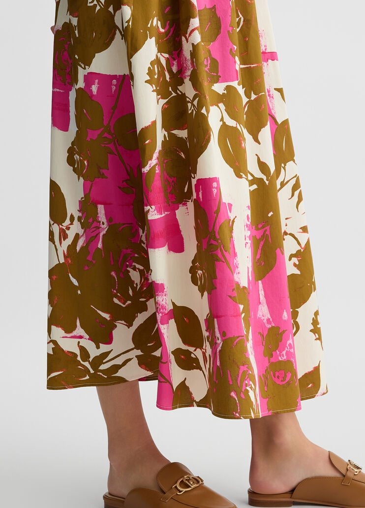 Poplin midi skirt floral Liu Jo - large image number 3 Poplin midi skirt floral Liu Jo - large image number 3