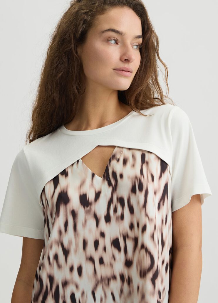 Printed satin T-shirt animal print Liu Jo - large image number 2 Printed satin T-shirt animal print Liu Jo - large image number 2