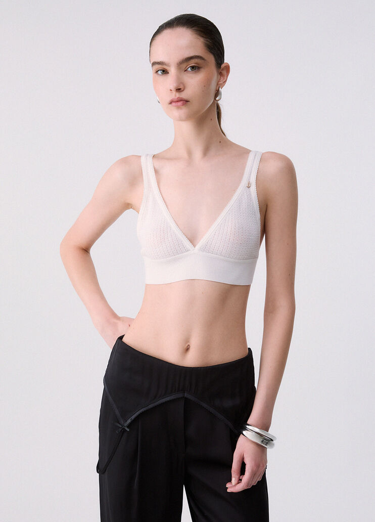 Pure Wool Knit Top white wool Liu Jo - medium