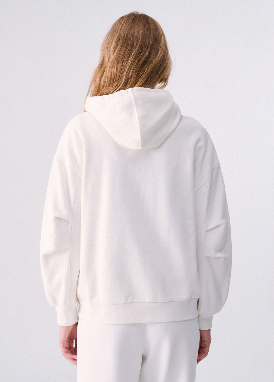 Hoodie with Zip and Hood white wool Liu Jo - large image number 1
