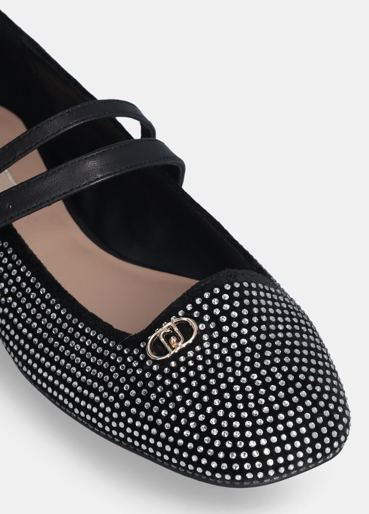 Ballet flats with all-over rhinestones black Liu Jo - large image number 5 Ballet flats with all-over rhinestones black Liu Jo - large image number 5