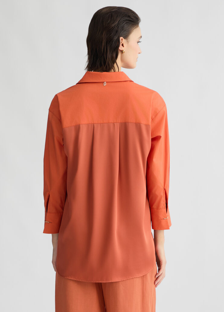 Cotton shirt terracotta Liu Jo - large image number 1 Cotton shirt terracotta Liu Jo - large image number 1
