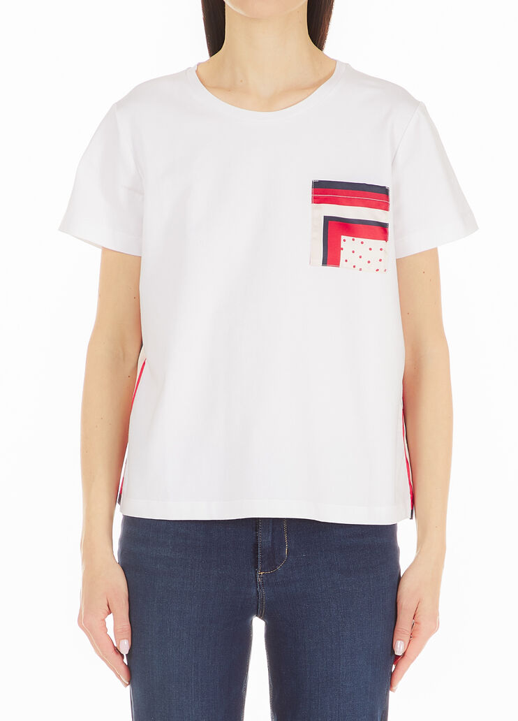 T-Shirt mit bedruckten Einsätzen Tasche mit Tupfen Liu Jo - large image number 0 T-Shirt mit bedruckten Einsätzen Tasche mit Tupfen Liu Jo - large image number 0