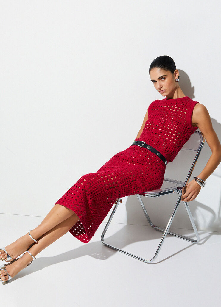 Geh&auml;kelter Midirock Rot Liu Jo - medium