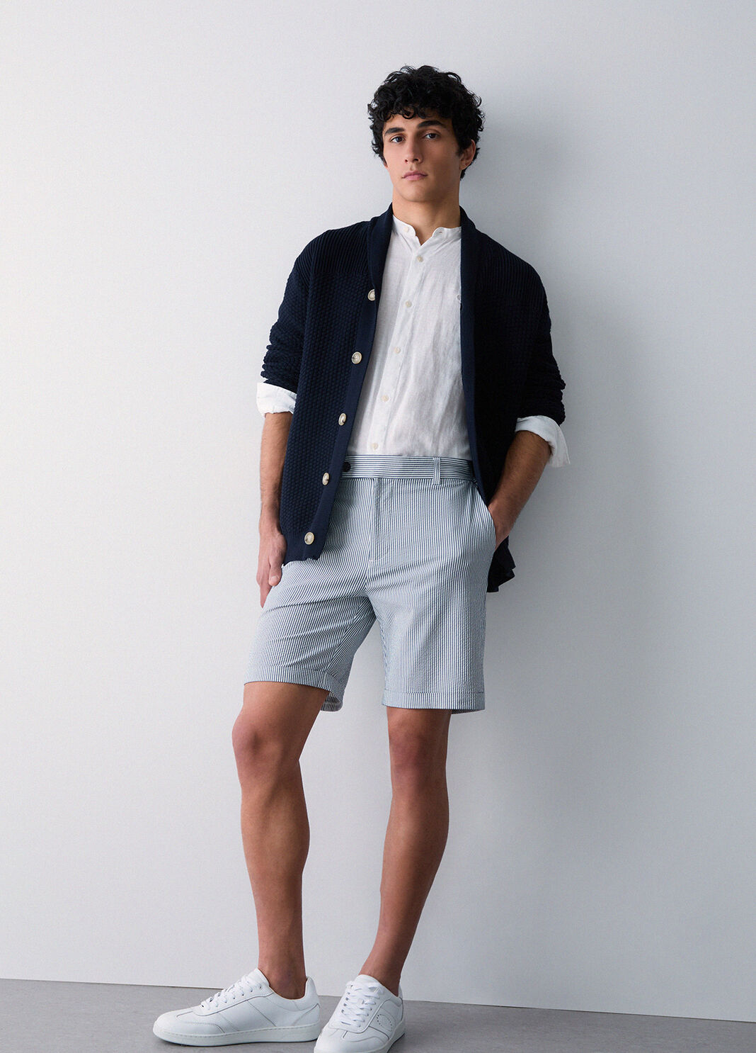 Striped Bermuda shorts dark denim Liu Jo - large image number 2