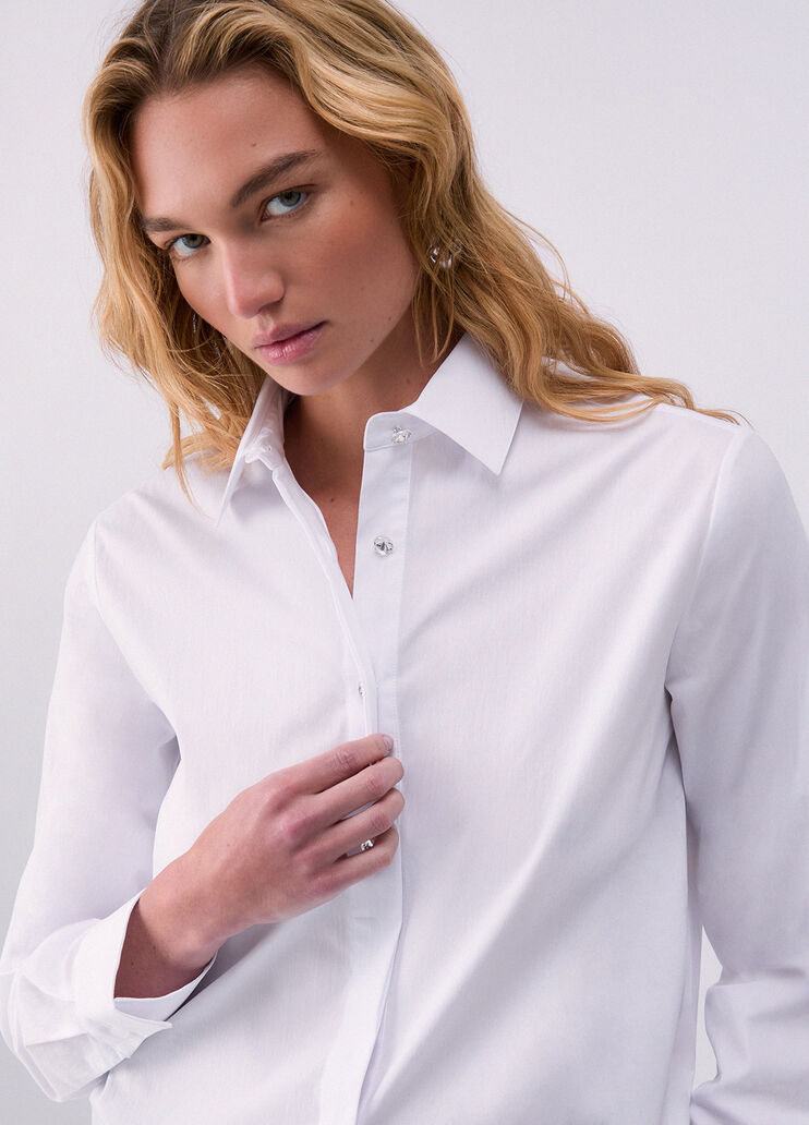 Shirt with detachable collar white Liu Jo - medium
