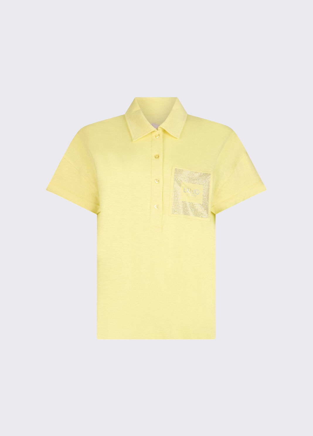 Poloshirt mit Strass Gelb Liu Jo - large image number 6