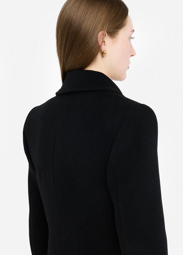 Cappotto doppiopetto in lana nero Liu Jo - large image number 4