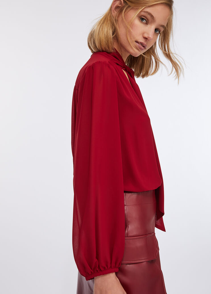 Short dress with bow detail red Liu Jo - large image number 3