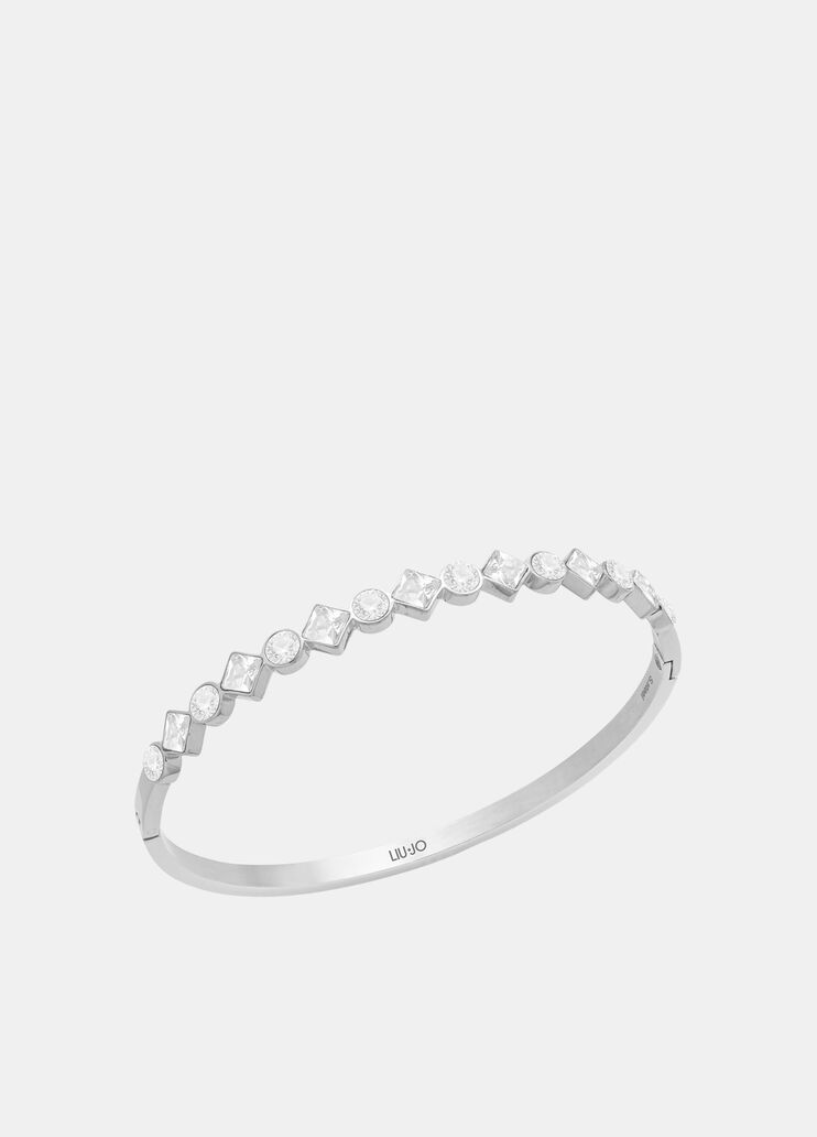 Bracelet jonc avec pierres en verre argent Liu Jo - medium