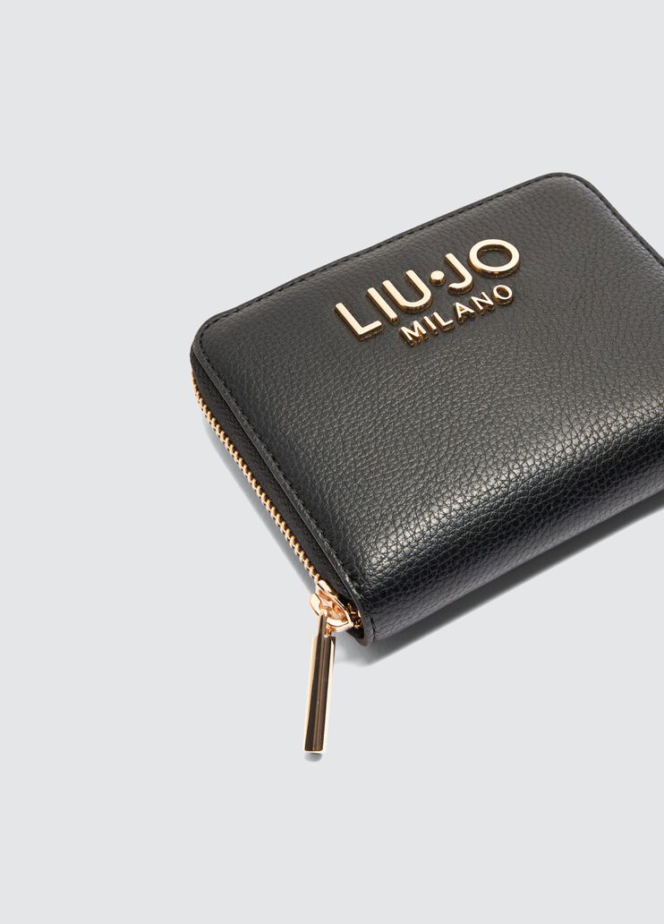 Tumbled zip-around purse black Liu Jo - medium Tumbled zip-around purse black Liu Jo - medium