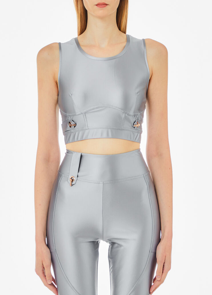 Top aus Jersey grau Liu Jo - large image number 0 Top aus Jersey grau Liu Jo - large image number 0