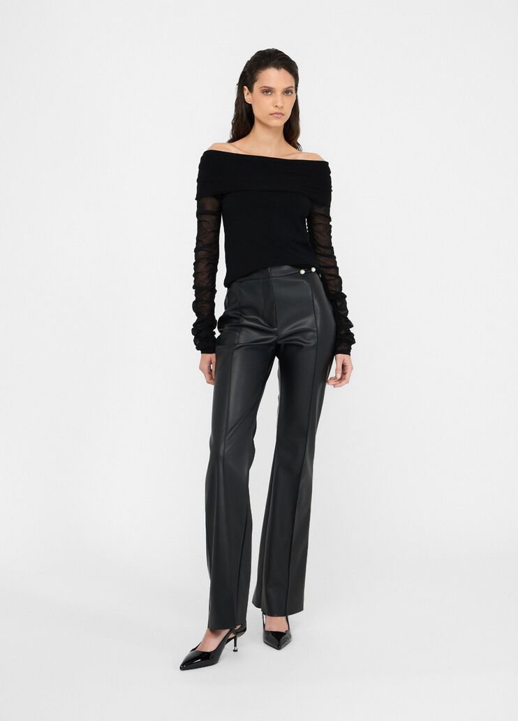 Jumper with Bardot neckline black Liu Jo - large image number 5 Jumper with Bardot neckline black Liu Jo - large image number 5