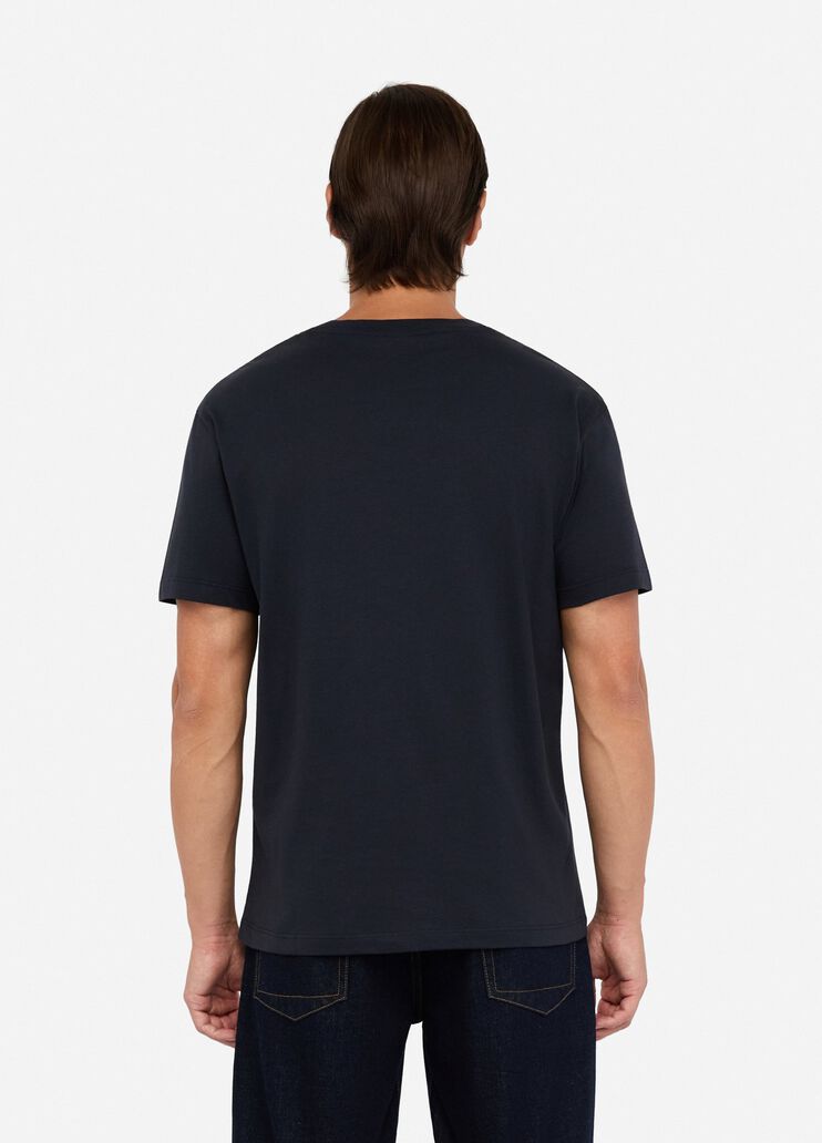 T-shirt en coton avec imprimé bleu foncé Liu Jo - large image number 1 T-shirt en coton avec imprimé bleu foncé Liu Jo - large image number 1