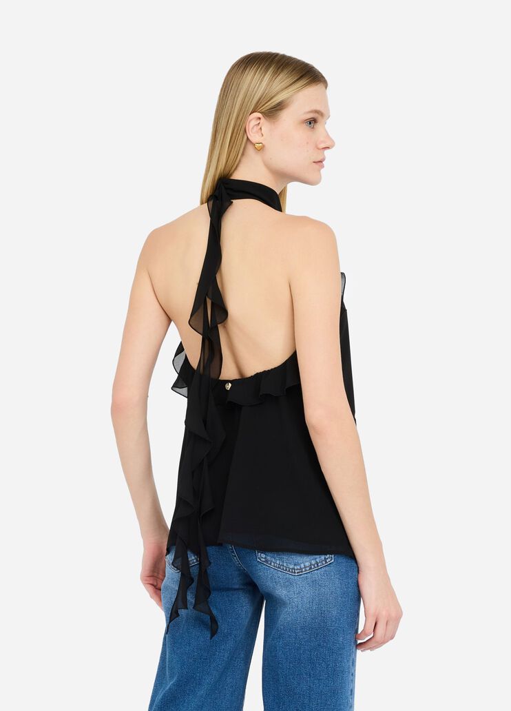 Formal georgette top black Liu Jo - medium Formal georgette top black Liu Jo - medium